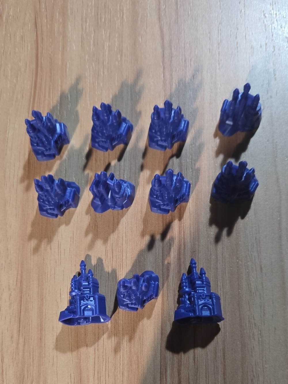 Source Unknown Blue Castle Game Tokens (11 pcs)